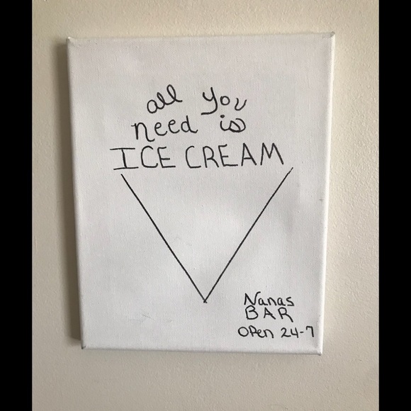 Vintage Nana’s Ice Cream Bar Wooden Picture - Picture 1 of 4